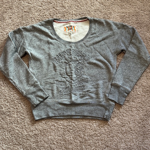Superdry Women's Charcoal Crew Neck Sweater - Picture 1 of 3